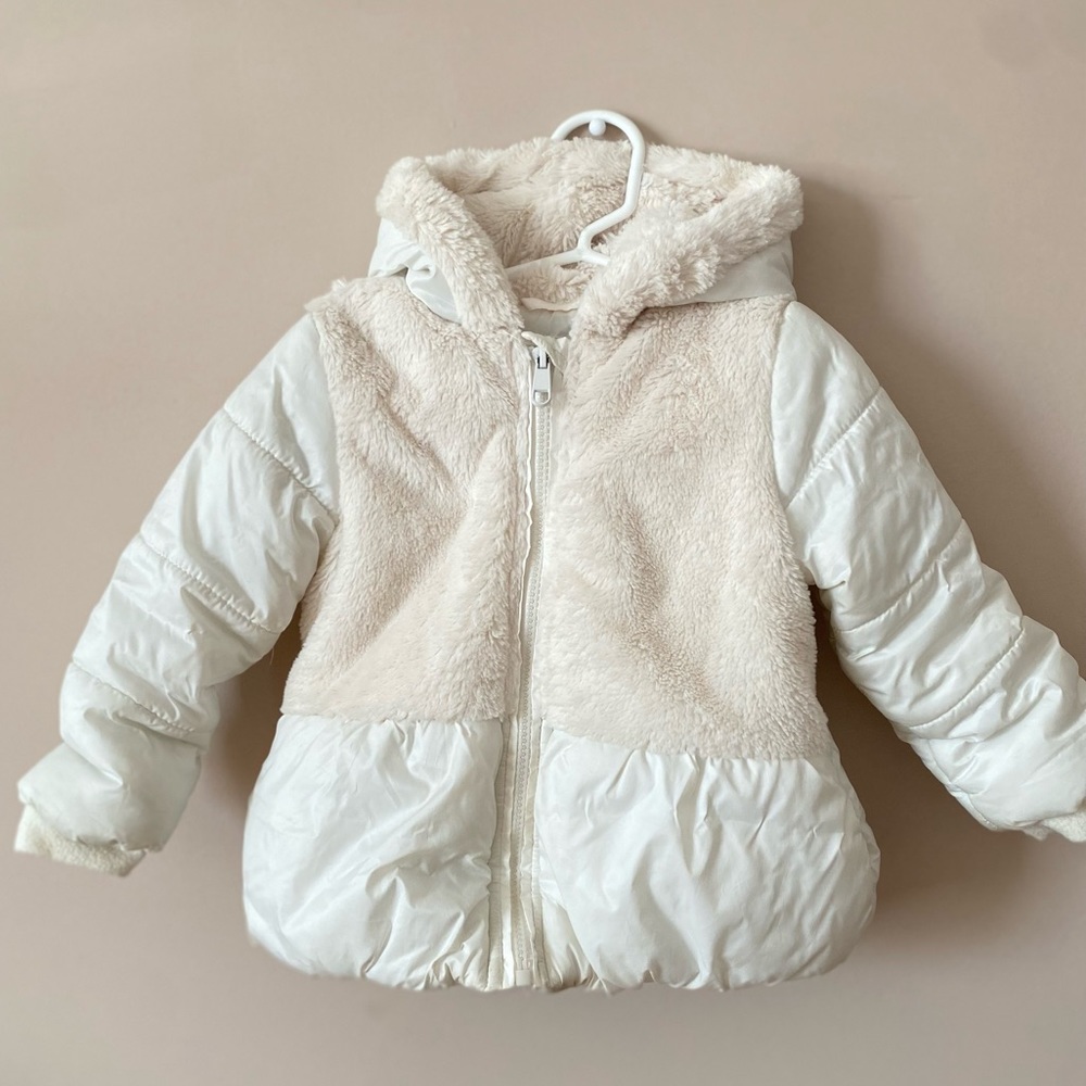Jessica Simpson Ivory Infant Down Hooded Winter Jacket 18M